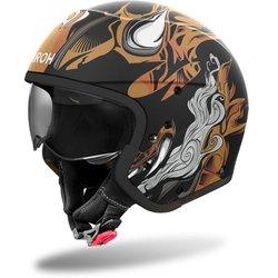 Airoh J110 Oni Casco Jet - Negro Oro (XS)