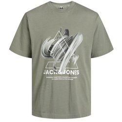 Camiseta jack & jones jcotint tee ss crew neck verde