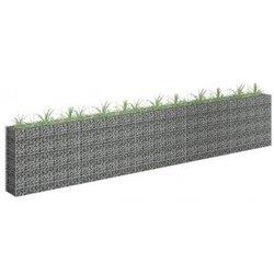 vidaXL Arriate De Gaviones De Acero Galvanizado 450x30x90 Cm