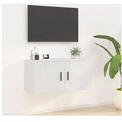 Mueble TV blanco brillante 80x34,5x40 cm