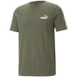 Camiseta puma ess tape camo green moss