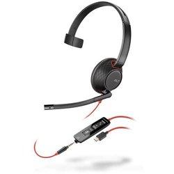 POLY Blackwire 5210 Auriculares Alámbrico Diadema Llamadas/Música USB Tipo C Negro, Rojo