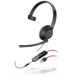 POLY Blackwire 5210 Auriculares Alámbrico Diadema Llamadas/Música USB tipo A Negro, Rojo