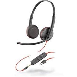 POLY Blackwire 3225 Auriculares Alámbrico Diadema Llamadas/Música USB Tipo C Negro