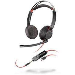 POLY Blackwire 5220 Auriculares Alámbrico Diadema Llamadas/Música USB Tipo C Negro, Rojo