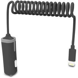 Cargador Auto Lightning 2.4A Negro