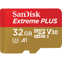 extreme plus microsdhc 32gb+sd adapter