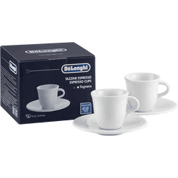 De'Longhi Tazas de porcelana para espresso 70 ml pack de 2 DLSC308