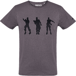 Camiseta - Koch Media Floss Dance, Fortnite, Talla M, Gris oscuro