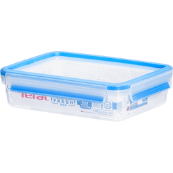 Tupper - Tefal MasterSeal K3021412, Envase hermético, 1.2L, Azul, Transparente