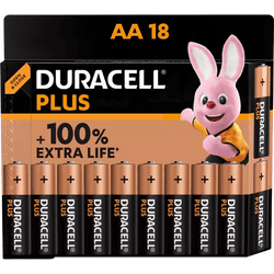 Juego de 18 pilas DURACELL Aa Plus