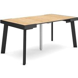 Mesa Consola extensible 160 Para 8 comensales Patas de madera Roble