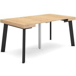 Mesa Consola extensible 160 Para 8 comensales Patas de madera Roble