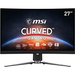 monitor gaming msi mpg artymis 273cqr. 27  wqhd , 2560 x 1440, 165hz, 1ms, curvo, hdmi, dp, negro