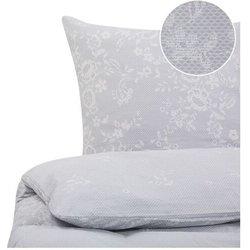 Beliani ropa de cama morningside 135 x 200 cm algodón gris