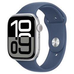 Apple Watch Series 10 GPS Cellular 42mm Caja de aluminio plateado con correa deportiva vaquera Talla M/L