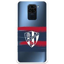 Funda Licencia Oficial SD Huesca Rayas Transparente para Xiaomi Redmi Note 9