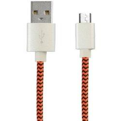 Ksix Sport Cable MicroUSB a USB A 1m Naranja