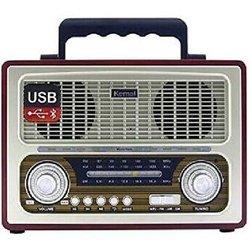 Radio Estéreo Con Bluetooth, Lector De Usb Y Tarjetas De Memoria Sd/tf, Diseño Retro Color Madera (27 X 19 X 12,5 Cm)