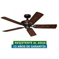 Ventilador De Techo Para Exterior Ipx3 Hunter 50555 Maribel Nogal/ Nuevo Bronce