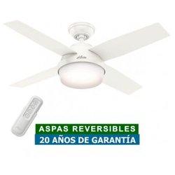 Ventilador De Techo Hunter Con Luz 50629 Dante Madera Clara/ Blanco