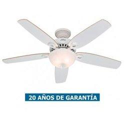 Ventilador De Techo Con Luz Hunter 50570 Builder Deluxe 132 Blanco / Blanco