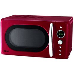 Horno Microondas Akai Akmw203 Rojo Estética Vintage 20 Lt Grill 900w