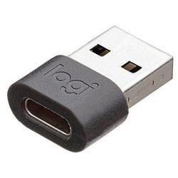 Zone Wired Adaptador De Usb-a A Usb-c - Compatible Con Zone Wired - Color Negro Logitech