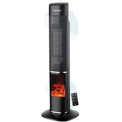 Termoventilador Thermal Black Fiordo Helios Home 2000w Con Mando Negro Ø26x85 Cm