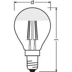 Bombilla Led Esférico Espejo Dorado - 4w E14 - Blanco Cálido Osram