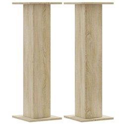 Soportes Altavoces 2 Uds Madera Roble Sonoma 30x30x95 Cm Vidaxl