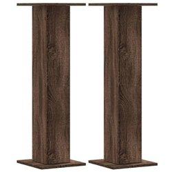 Soportes Altavoces 2 Uds Madera Marrón Roble 30x30x95 Cm Vidaxl