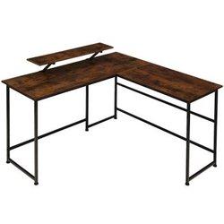 Escritorio Melrose 140x130x76,5cm - Madera Industrial Oscura