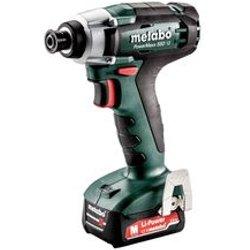 Atornillador de impacto metabo powermaxx ssd 12v, 2 baterías de 2 ah