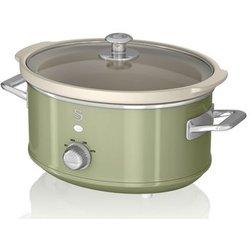 Slow Cooker SWAN 3,5L (33,2 x 22 x 26,5 cm - Ceramico- Verde)