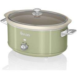 Slow Cooker SWAN 6,5L (40 x 24,5 x 31 cm - Ceramico - Verde)