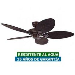 Ventilador De Techo Para Exterior Ipx4 Hunter 24323 Outdoor Elements Mimbre, Hoja Palmera