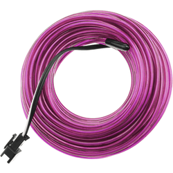 Cable electroluminiscente violeta de 2.3mm en bobina 10m conectada a 220vac