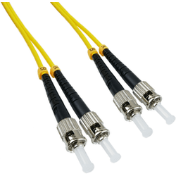 Cable de fibra óptica ST a ST monomodo duplex 9/125 de 15 m OS2 - BeMatik