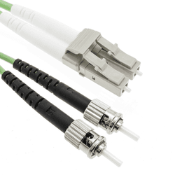 Cable de Fibra Óptica BEMATIK Om5 Multimodo Duplex 50?m/125?m Lc/Pc para St/Pc 100Gb de 10 M