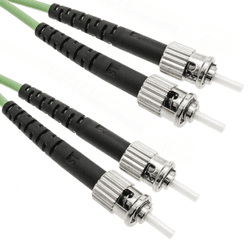 Cable de Fibra Óptica BEMATIK Om5 Multimodo Duplex 50?m/125?m St/Pc para St/Pc 100Gb de 10 M