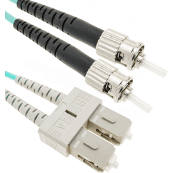 Cable de Fibra Óptica BEMATIK Om4 Multimodo Mmf Duplex 50?m/125?m St-Sc 10M