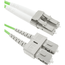 Cable de Fibra Óptica BEMATIK Om5 Multimodo Duplex 50?m/125?m Lc/Pc para Sc/Pc 100Gb de 10 M