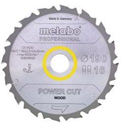 Metabo 628007000 hoja sierra metal duro hw ct power cut 210x30 mm dientes 16 dp