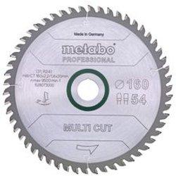 Metabo 628000000 hoja sierra metal duro hw ct multi cut 150x20 mm dientes 36 di