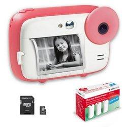 AGFA PHOTO Pack Realikids Instant Cam + 1 tarjeta Micro SD 32GB + 3 rollos Papel Térmico ATP3WH - Cá