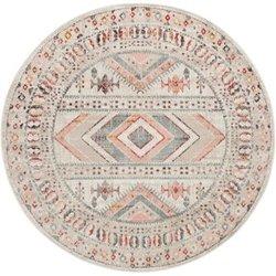 Surya alfombra redonda escandinava bohemia multicolor/rosa ø 160