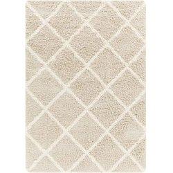 Surya alfombra shaggy escandinava blanco/beige 160x220