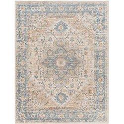 Surya Alfombra vintage lavable marrón/azul 160x213