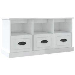 Mueble De Tv VIDAXL Blanco Madera contrachapada (100x35x50 cm)